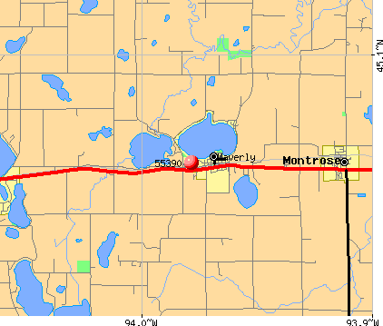 Waverly, MN (55390) map