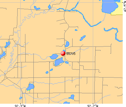 Aurora, MN (55705) map