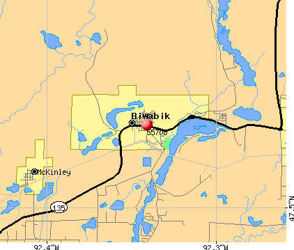 Biwabik, MN (55708) map