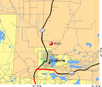 Chisholm, MN (55719) map