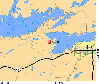 Ely, MN (55731) map