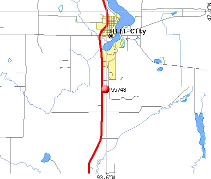 Hill City, MN (55748) map