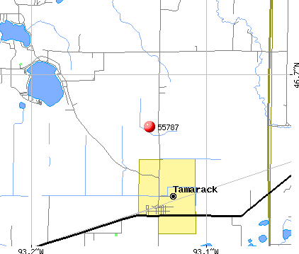 Tamarack, MN (55787) map