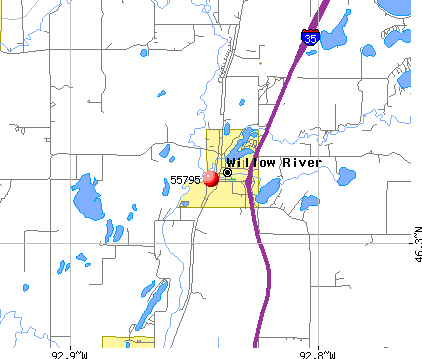 Willow River, MN (55795) map