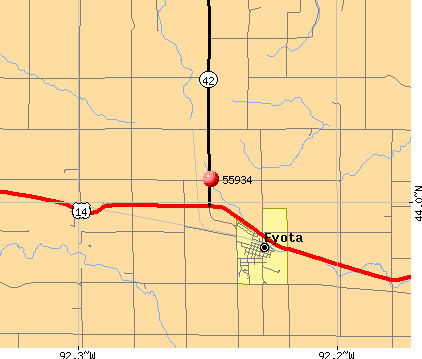 Eyota, MN (55934) map