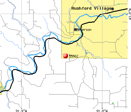 Peterson, MN (55962) map