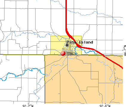 Pine Island, MN (55963) map