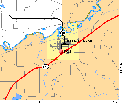 Belle Plaine, MN (56011) map