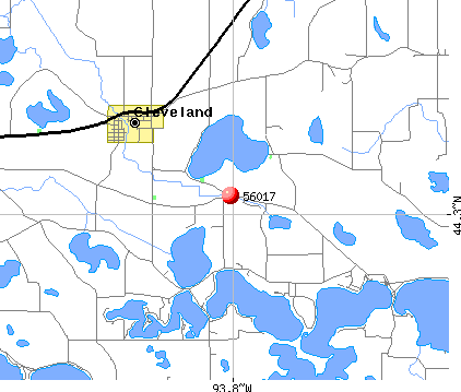 Cleveland, MN (56017) map