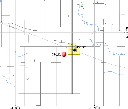 Frost, MN (56033) map