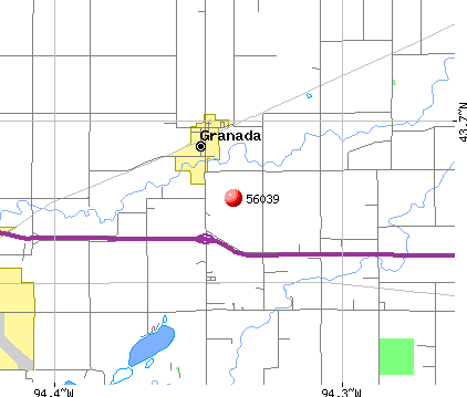Granada, MN (56039) map
