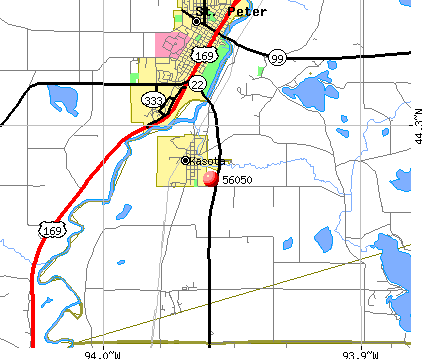 Kasota, MN (56050) map
