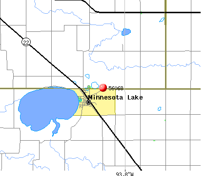 Minnesota Lake, MN (56068) map