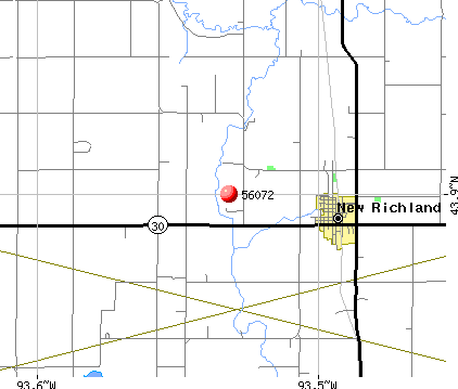 New Richland, MN (56072) map