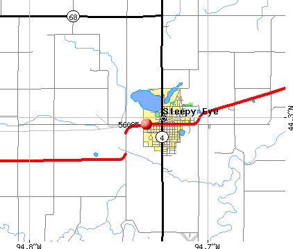 Sleepy Eye, MN (56085) map
