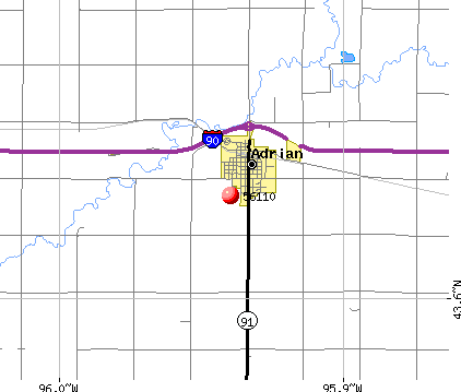 Adrian, MN (56110) map