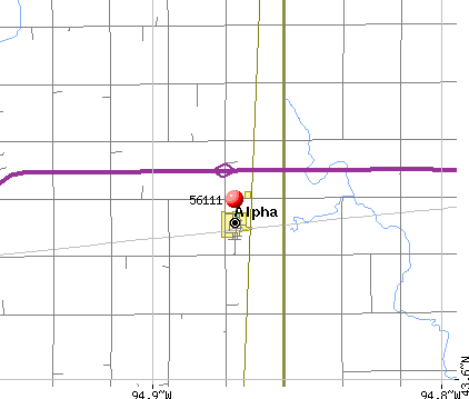 Alpha, MN (56111) map