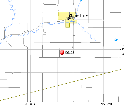Chandler, MN (56122) map