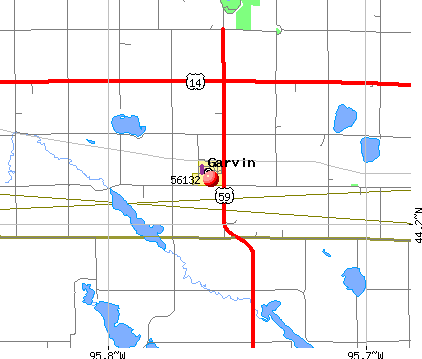 Garvin, MN (56132) map