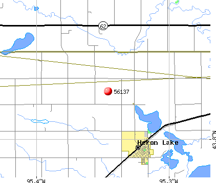 Heron Lake, MN (56137) map