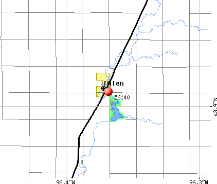 Ihlen, MN (56140) map