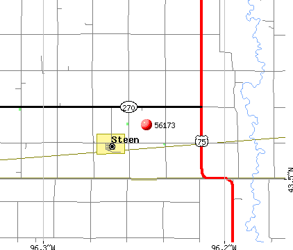 Steen, MN (56173) map
