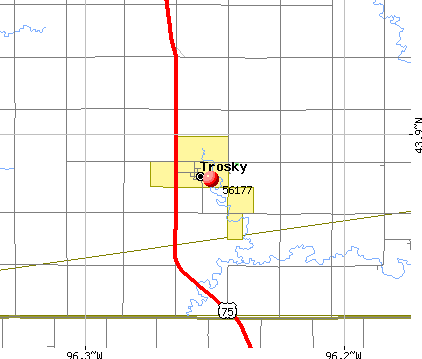 Trosky, MN (56177) map