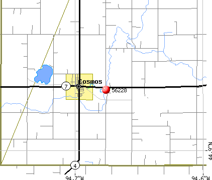 Cosmos, MN (56228) map