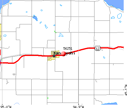 Kandiyohi, MN (56251) map