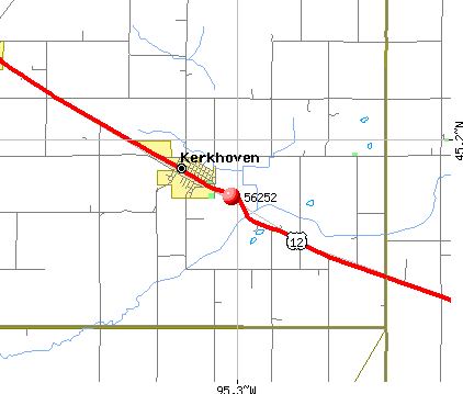 Kerkhoven, MN (56252) map