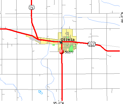 Olivia, MN (56277) map