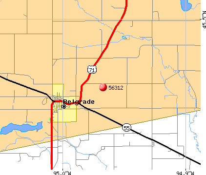 Belgrade, MN (56312) map