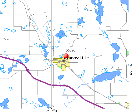 Evansville, MN (56326) map