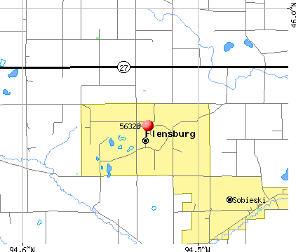 Flensburg, MN (56328) map