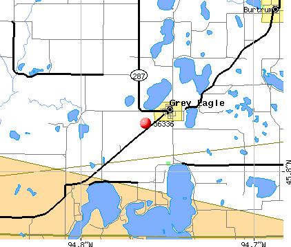 Grey Eagle, MN (56336) map