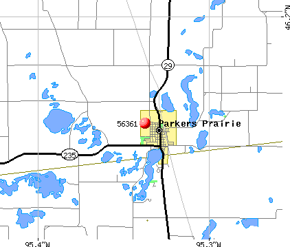 Parkers Prairie, MN (56361) map