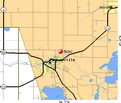 Paynesville, MN (56362) map