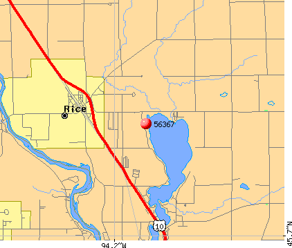 Rice, MN (56367) map