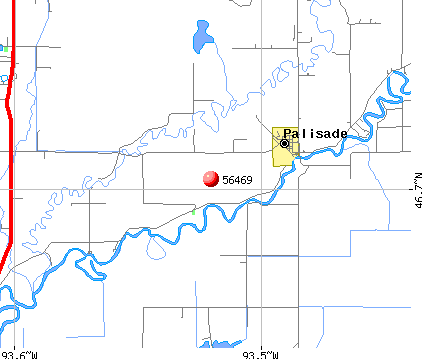 Palisade, MN (56469) map
