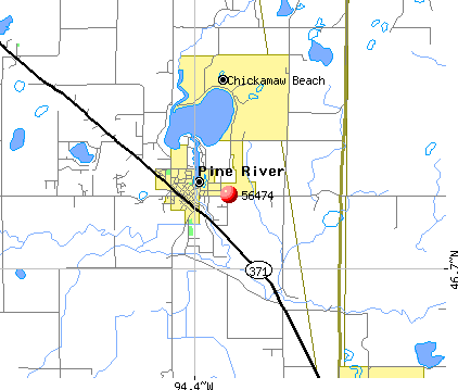 Pine River, MN (56474) map