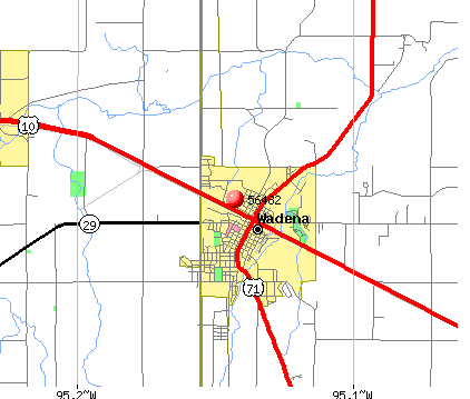 Wadena, MN (56482) map