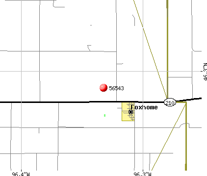 Foxhome, MN (56543) map