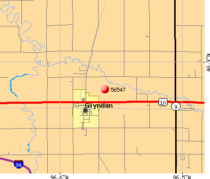 Glyndon, MN (56547) map