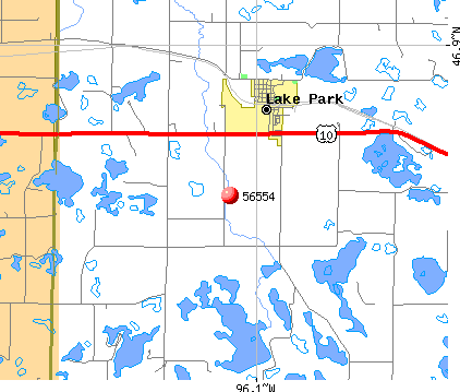 Lake Park, MN (56554) map