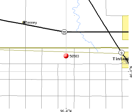 Tintah, MN (56583) map