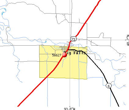 Big Falls, MN (56627) map