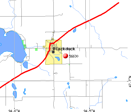 Blackduck, MN (56630) map