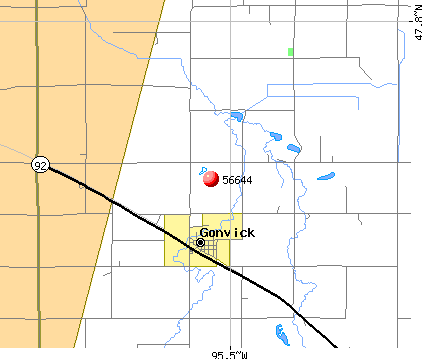 Gonvick, MN (56644) map