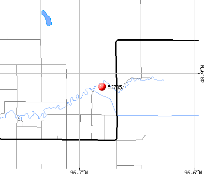 Lancaster, MN (56735) map