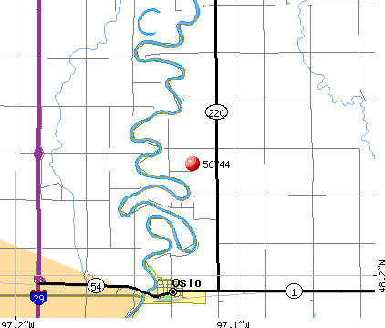 Oslo, MN (56744) map